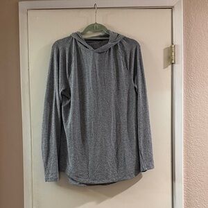 Lululemon Heathered Grey Lightweight Hoodie Performance Training